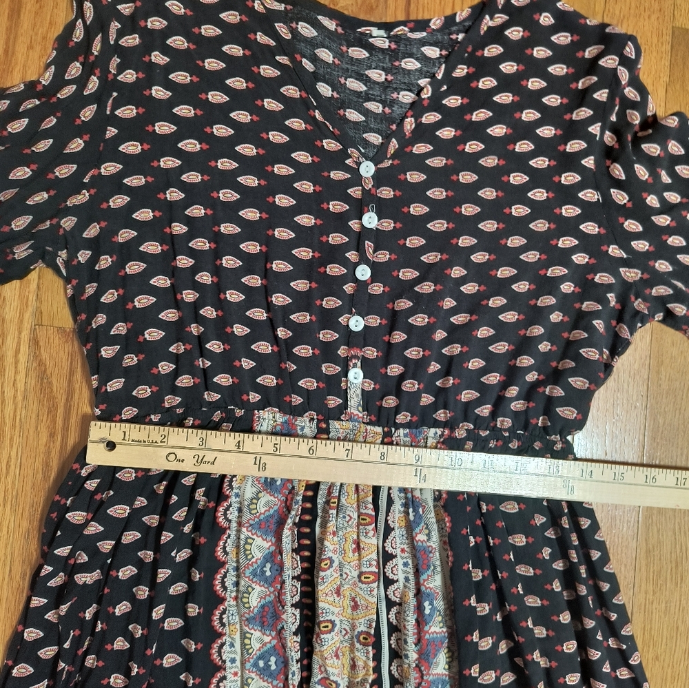 3/$10⭐ Boho Peasant Maxi Dress, Rayon, Women's Small/Medium - Picture 8 of 16
